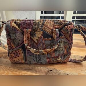 Vintage The Tapestry Cottage Floral Patterned Tote Bag